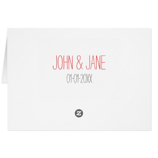 ZWEI - Platzhalter für Hochzeitstische (Rückseite Horizontal)