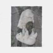 Zwei Polar Bären Cubs Fleecedecke (Vorderseite)
