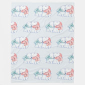 Zwei Polar Bears Fleece Blanket (Vorderseite)