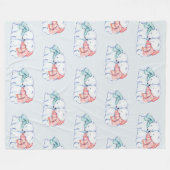 Zwei Polar Bears Fleece Blanket (Vorderseite (Horizontal))