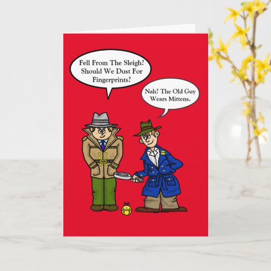 Zwei Polizeibeamte Weihnachtskarte Karte (Gelbe Blume)