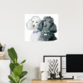 Zwei Poodles drucken Poster (Heimbüro)