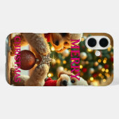 ZWEI POODLES FEIERN CHRISTMAS Case-Mate iPhone HÜLLE (Rückseite (Horizontal))