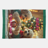 ZWEI POODLES FEIERN CHRISTMAS GESCHIRRTUCH (Horizontal)