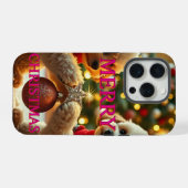 ZWEI POODLES FEIERN CHRISTMAS iPhone HÜLLE (Rückseite (Horizontal))
