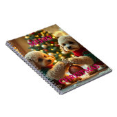 ZWEI POODLES FEIERN CHRISTMAS NOTIZBLOCK (Rechte Seite)