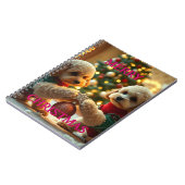 ZWEI POODLES FEIERN CHRISTMAS NOTIZBLOCK (Linke Seite)