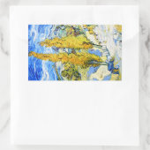 Zwei Poplars auf einem Hügel Vincent van Gogh Rechteckiger Aufkleber (Tasche)