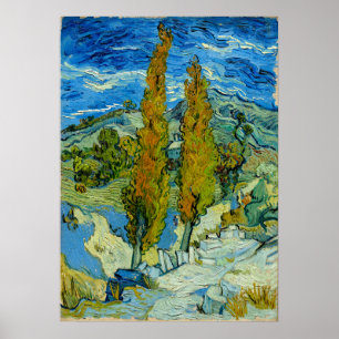 Zwei Poplars in den Alpen - Vincent van Gogh Poster