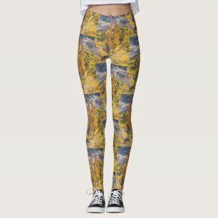 Zwei Poplars in den Alpen von Vincent Van Gogh Leggings