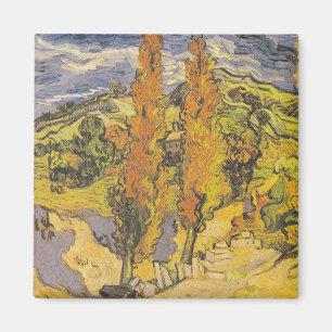 Zwei Poplars in den Alpen von Vincent Van Gogh Magnet
