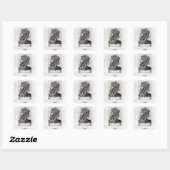 Zwei Portraits von Catullus Quadratischer Aufkleber (Blatt)