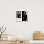 Zwei Portraits von George Eastman 1884 und 1890 Poster (Küche)