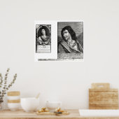 Zwei Porträts von Savinien Cyrano de Bergerac Poster (Küche)