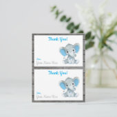 Zwei pro Seite Vielen Dank Karten Elephant Boy Dus (Stehend Vorderseite)