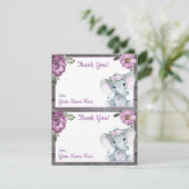 Zwei pro Seite Vielen Dank Karten Elephant Girl Du (Stehend Vorderseite)