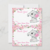 Zwei pro Seite Vielen Dank Karten Elephant Girl Du (Vorderseite)