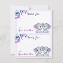 Zwei pro Seite Vielen Dank Karten Elephant Twin Du
