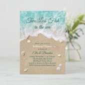 Zwei Proben mit weniger Fisch Einladung (Stehend Vorderseite)