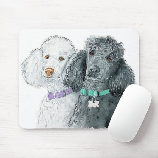 Zwei Pudel Mousepad (Mit Mouse)