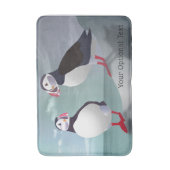 Zwei Puffins Design Badematte (Vorderseite Vertikal)