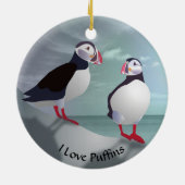 Zwei Puffins Design Ornament (Hinten)