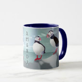 Zwei Puffins Design-Tasse Tasse (VorderseiteRechts)