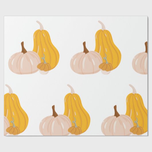 Zwei Pumpkins Geschenkpapier (Flach)