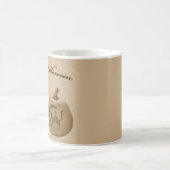 Zwei Pumpkins glückliche Halloween-Tasse Kaffeetasse (Mittel)