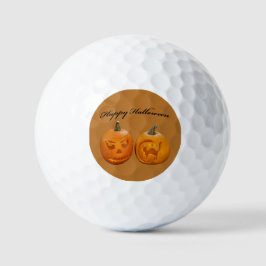 Zwei Pumpkins glückliches Halloween Golfball