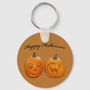 Zwei Pumpkins glückliches Halloween Schlüsselanhänger