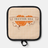 Zwei Pumpkins Personalisiert Topflappen (Vorderseite)