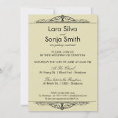 Zwei Queens Lesbian Hochzeit Einladung (Rückseite)