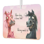 Zwei Quirky Horse Josh Black Pink Autolufterfrischer (Links)