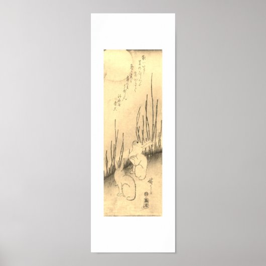ZWEI RABBITS UND EIN MOONJAPANISCHER DRUCK POSTER (Vorne)