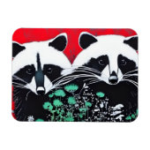 Zwei Raccoons Magnet (Horizontal)