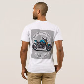 Zwei-Rad-Motorrad-Aufkleber-Kunst T-Shirt (Schwarz voll)