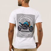 Zwei-Rad-Motorrad-Aufkleber-Kunst T-Shirt (Rückseite)