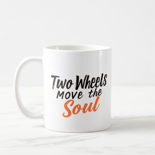 Zwei Räder bewegen die Seele Kaffeetasse (Links)