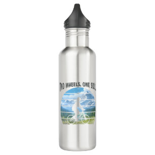 Zwei Räder, ein Soul. Radsport Edelstahlflasche