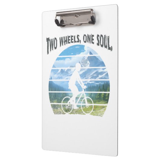 Zwei Räder, ein Soul. Radsport Klemmbrett (Links)