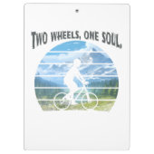 Zwei Räder, ein Soul. Radsport Klemmbrett (Rückseite)