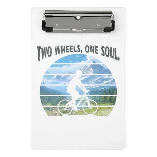 Zwei Räder, ein Soul. Radsport Mini Klemmbrett (Vorderseite)