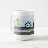 Zwei Räder eine Liebe Kaffeetasse (Vorderseite Links)