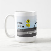 Zwei Räder eine Liebe Kaffeetasse (Links)