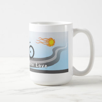 Zwei Räder eine Liebe Kaffeetasse