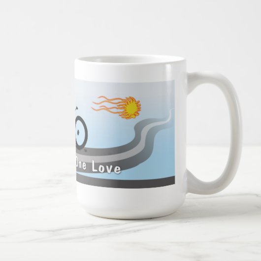Zwei Räder eine Liebe Kaffeetasse (Rechts)