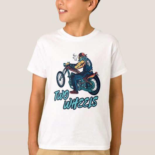 Zwei Räder Motorrad T-Shirt (Vorderseite)