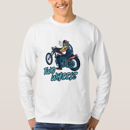 Zwei Räder Motorrad T-Shirt (Vorderseite)
