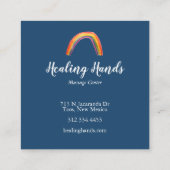 Zwei Rainbows für die Heilung Quadratische Visitenkarte (Rückseite)